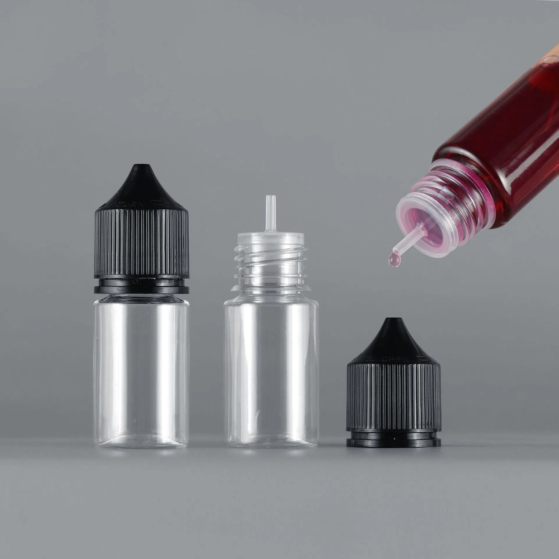 Liquid Dispenser Plastic Squeezable Dropper Flower Oil Bottle with Childproof Cap