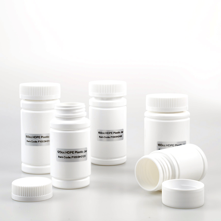 Extra Thick Medicine Plastic Packaging Childrenproof HDPE White 30-650cc Pill Plastic Bottle Vitamin Capsule Storage Container Pill Bottle for Pharmaceutical