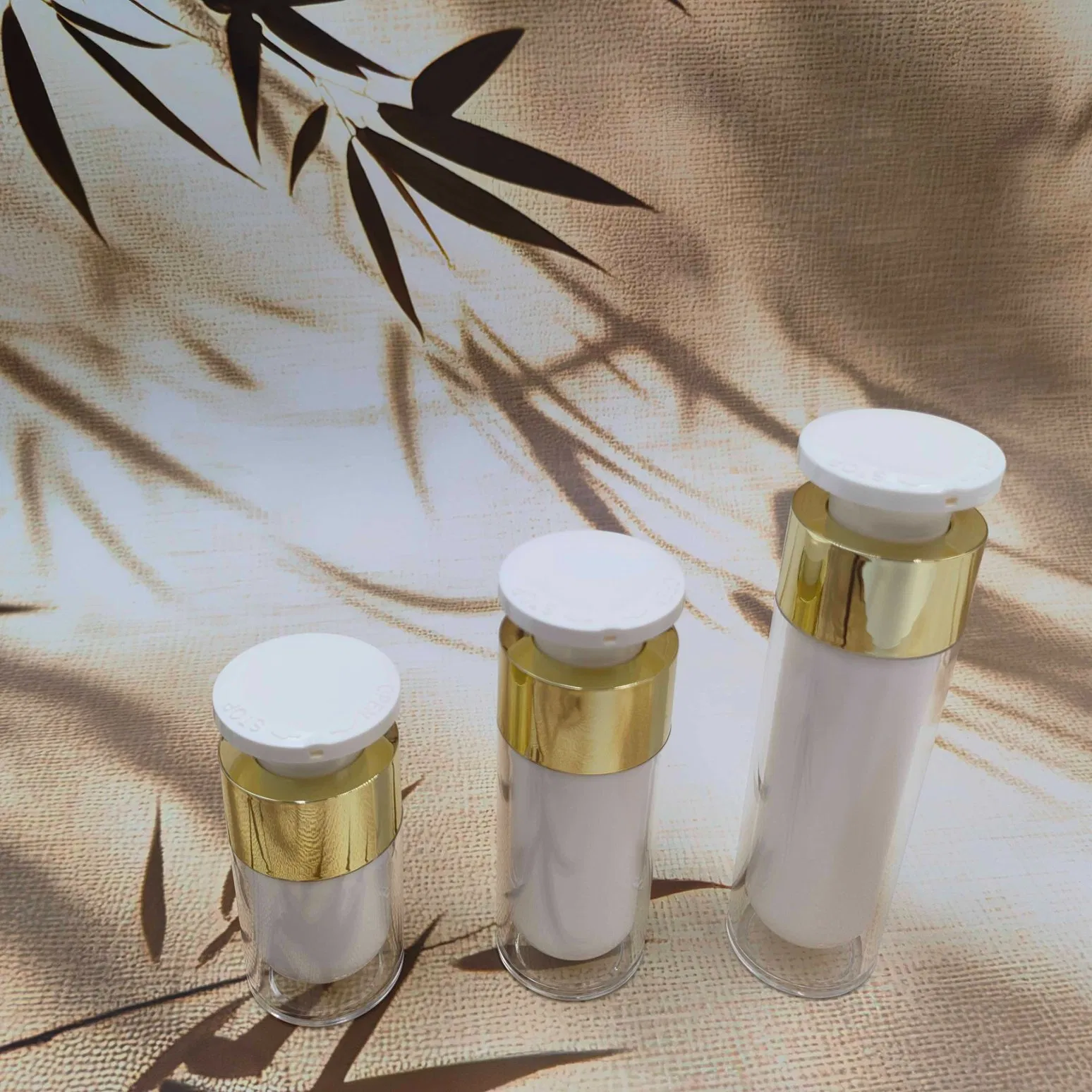 15ml 30ml 50ml Plastic Airless Pump Lock Cosmetic Vacuum Lotion Bottle