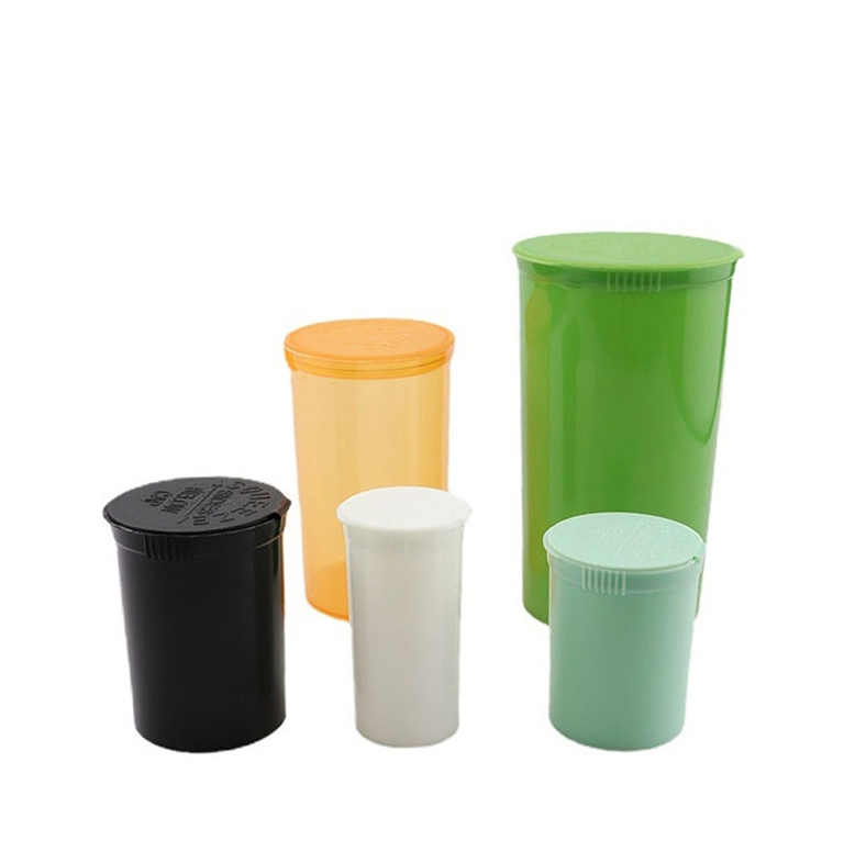 13 19 30 60 DRAM Pop Top Pill Bottle Squeeze Child Resistant Plastic Tube Containers Packaging