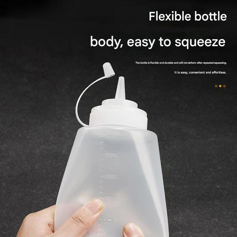 Plastic Sauce Bottle Squeeze Soft Empty Plastic Bottle Jam Container Restaurant Kitchen Salad Tomato Sauce Bottle