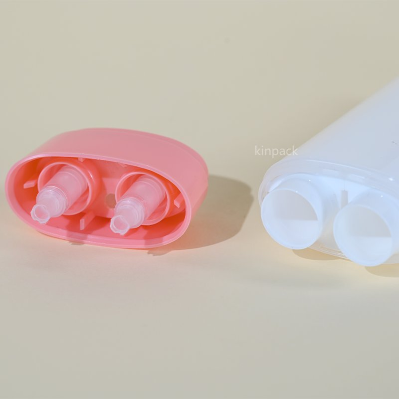 Empty Cosmetic Two Heads PP Plastic Dual Chamber Refill Airless Vacuum Serum Pump Lotion Bottle