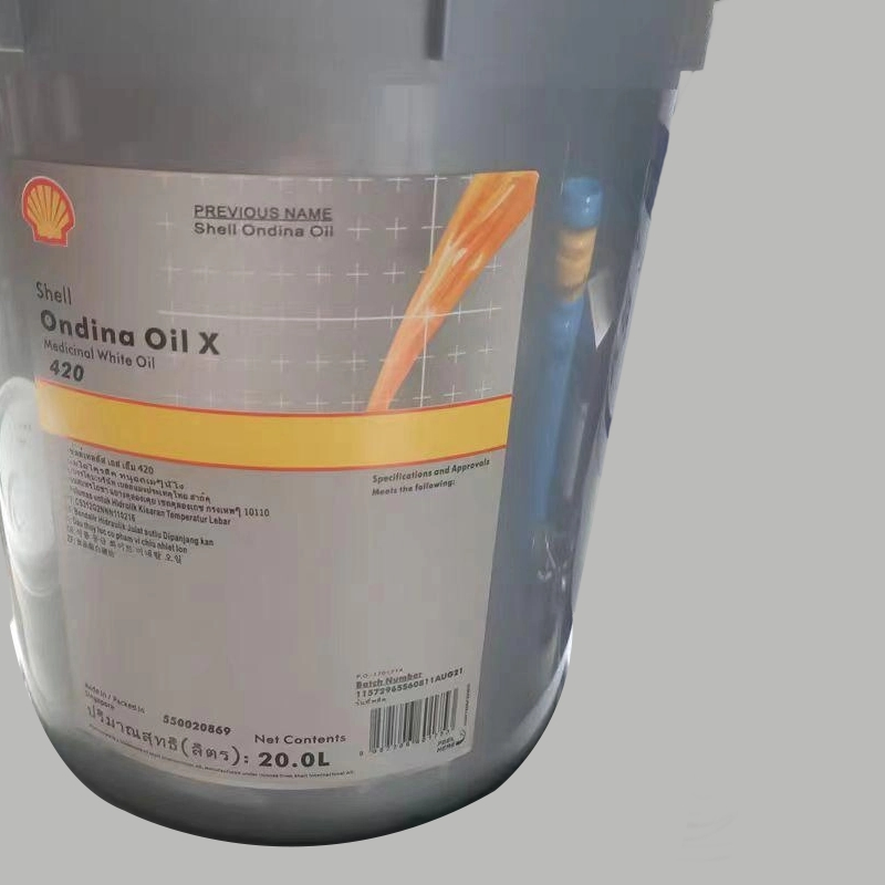 Xqh91 Shell Ondina X420 White Mineral Oil for Cosmetics/Plastics/Textile/Wood Treatment with Multiple Certifications