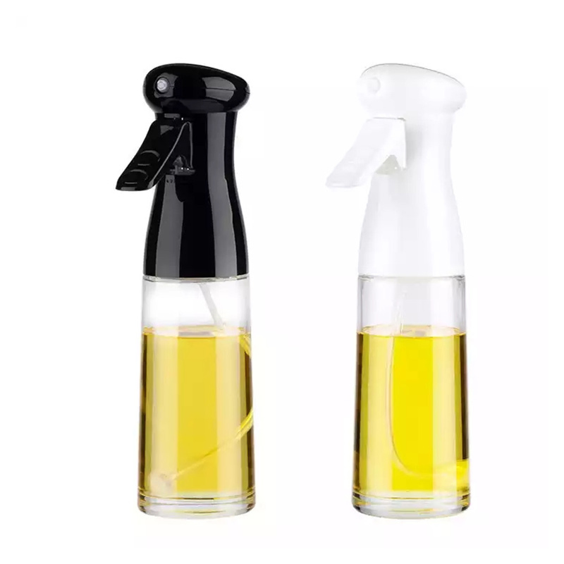 200ml Kitchen Food Grade Glass Spray Bottle Oil and Vinegar Spray Cooking Oil Plastic Sprayer Bottle