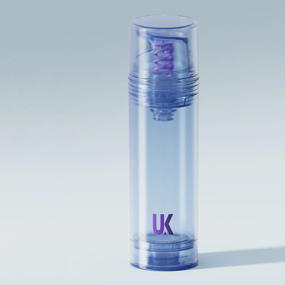 China Ukpack Innovation Mono Airless Dispenser Bottle 15ml 30ml 50ml 75ml 100ml Cosmetic Packaging All Plastic PP for Face Serum Masks and Lotions