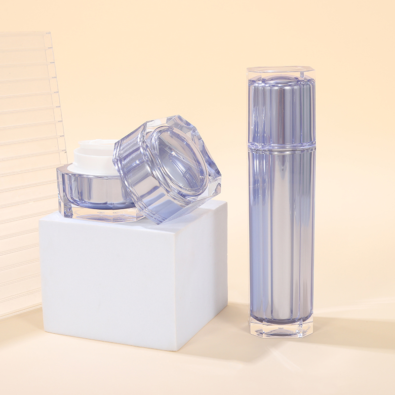 Cosmetic Clear Plastic Acrylic 30ml 50ml 100ml 30g 50g Airless Cream Jar and Bottle Set