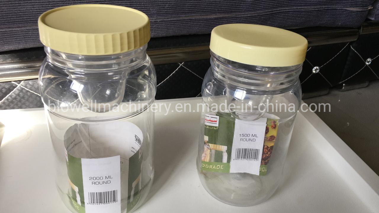 Two Cavities Plastic Wide Mouth Pet Food Jar Making Machine
