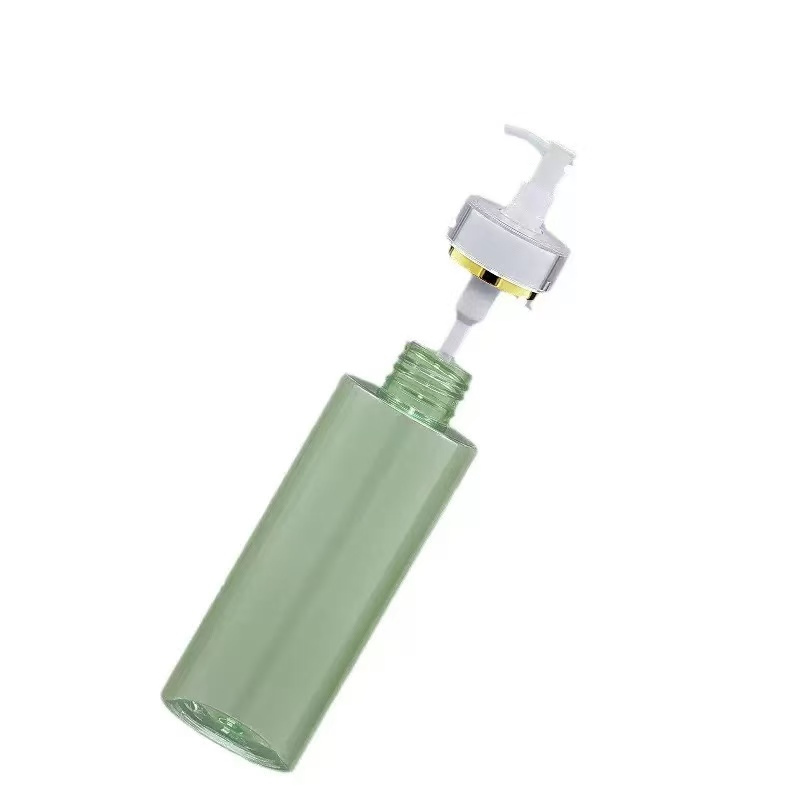 120ml Light Green Pet Plastic Lotion Bottle - Premium Refillable Container for High-End Cosmetic Packaging