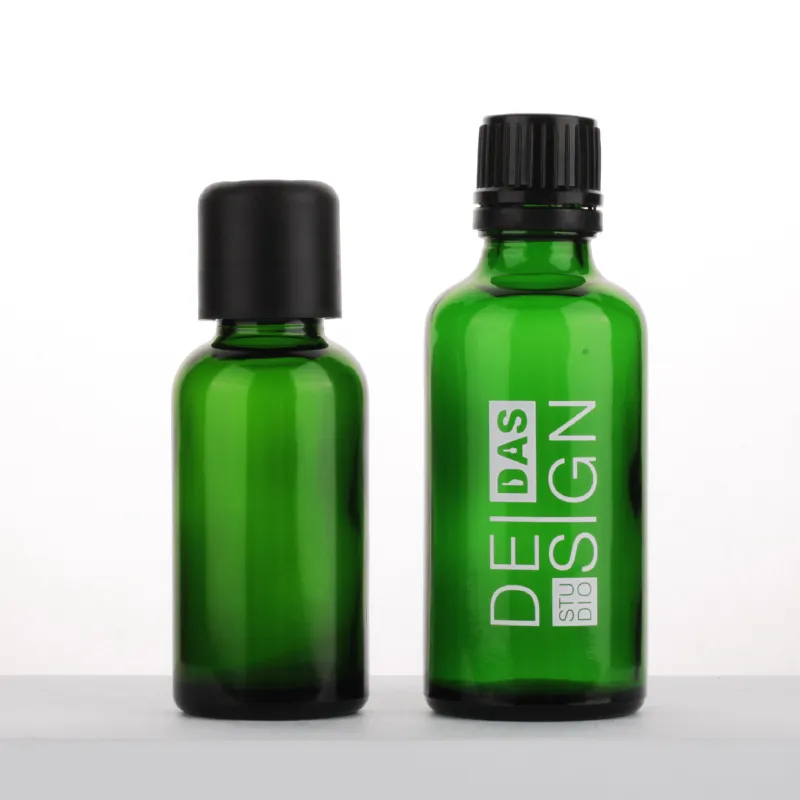 Green Glass Bottle Detail 3