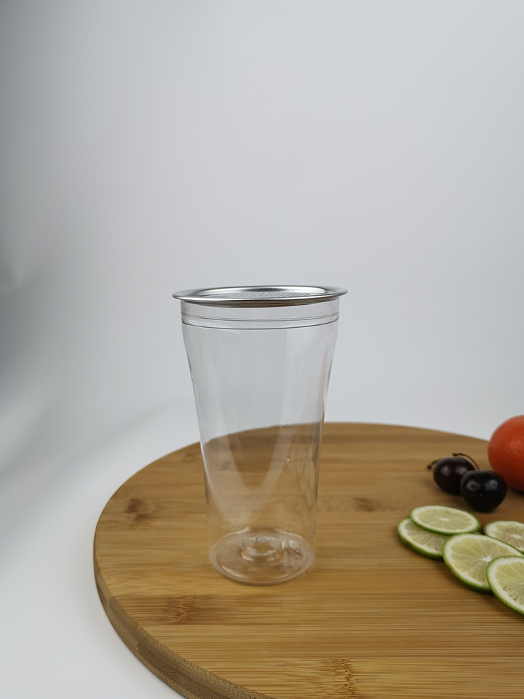 210ml Clear Reusable Plastic Empty Container Aluminum Easy Pull Cover