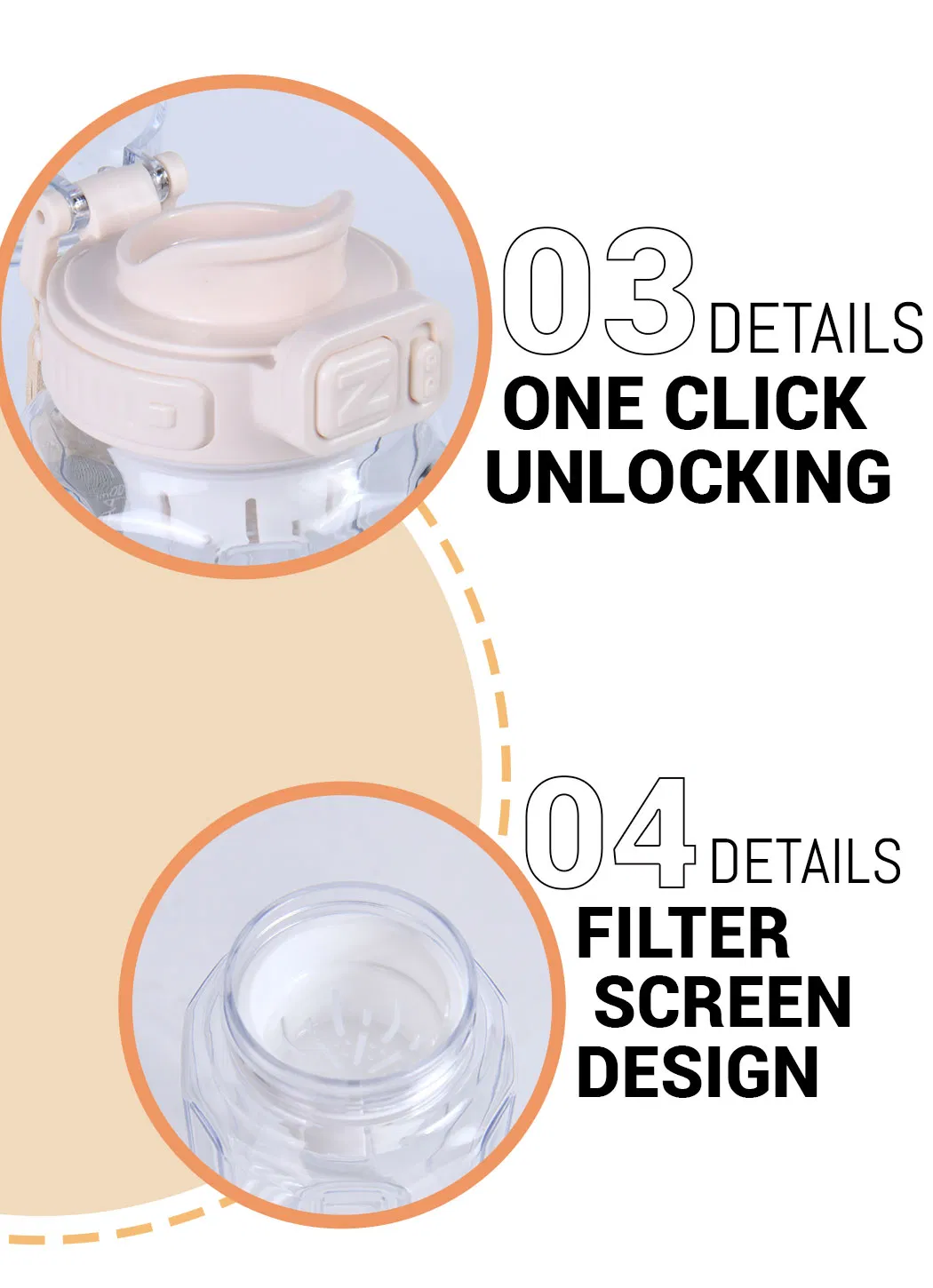 Plastic Water Bottle View 3