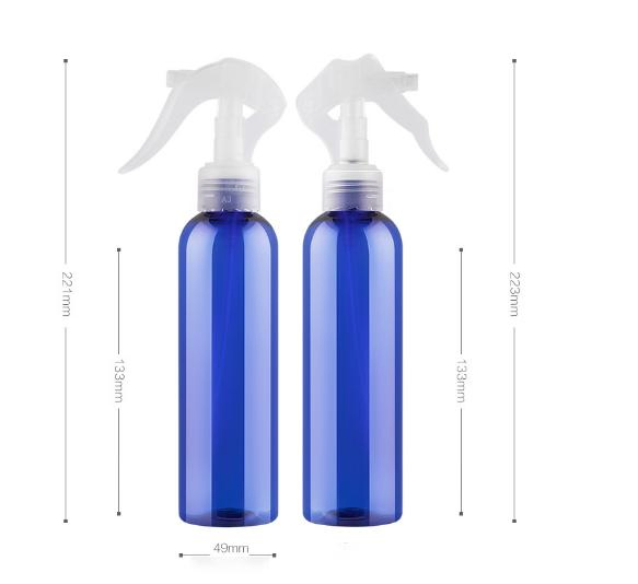 250ml High Quality Plastic Pump Bottle with Trigger Sprayer Cosmetic Container with Mist Sprayer Colored Pet Perfume Bottle
