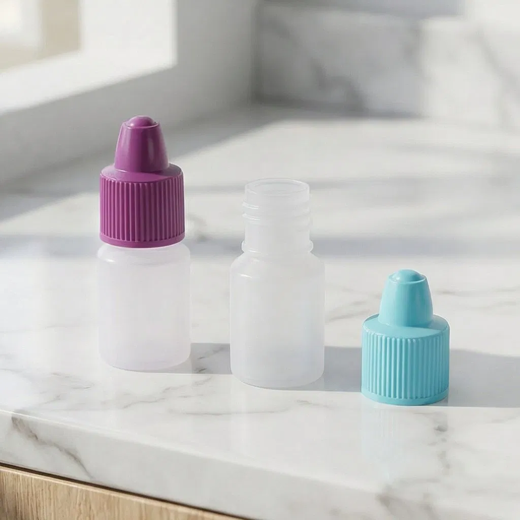 5ml Disposable Eye Drop Bottle Custom Translucent Plastic PE Squeeze Oil Dropper Bottle