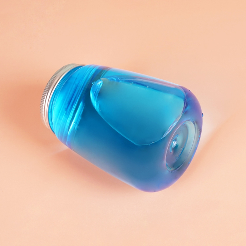 Customized Logo Disposable Pet Plastic Fruit Juice Ice Cream Bottle