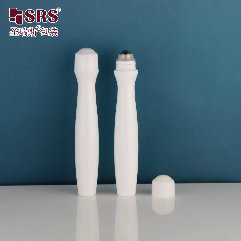 Empty 15ml PETG Eye Serum Roll On Bottle Travel Size Skin Care Plastic Bottle With Steel Roller Ball