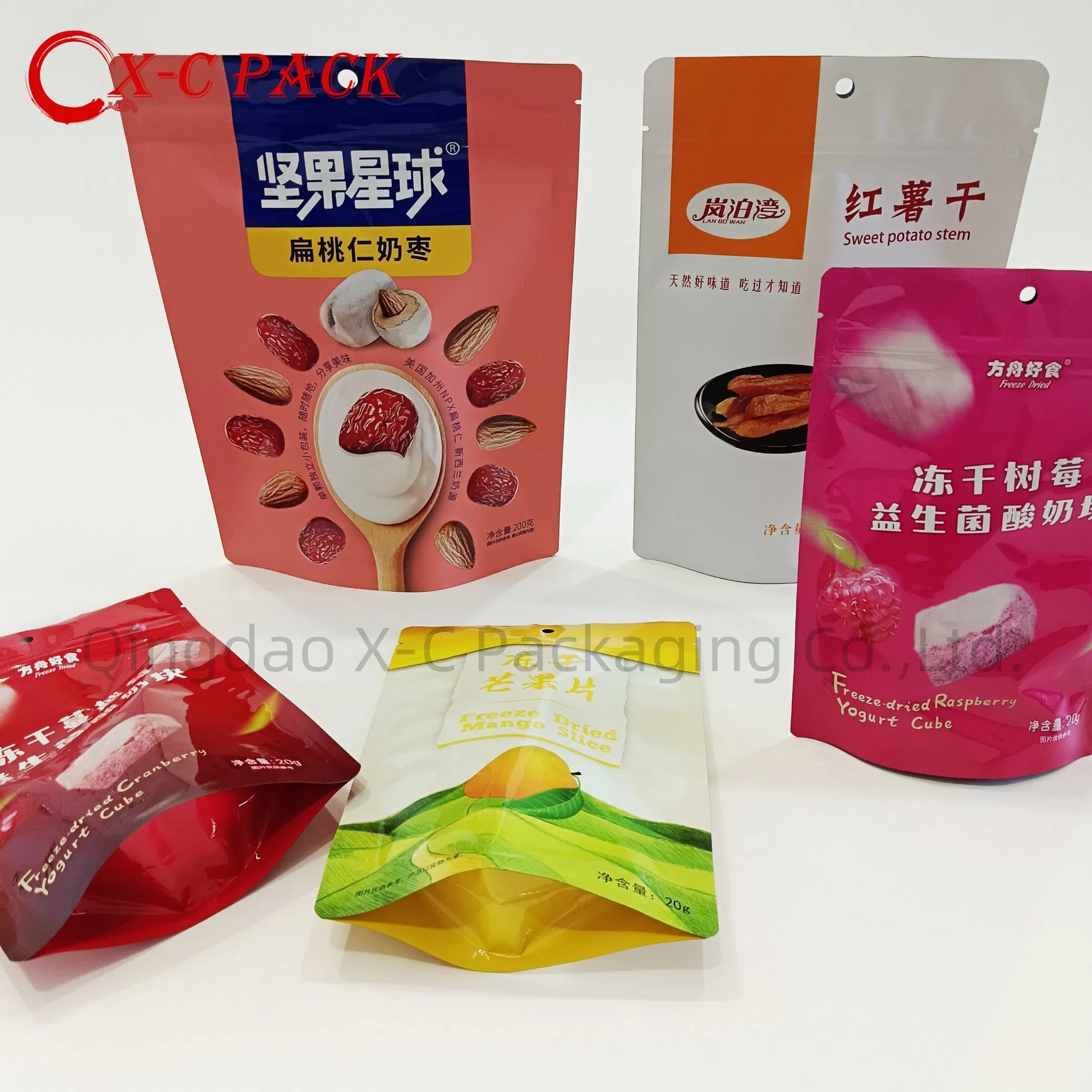 Customized Chinese Manufacturers Wholesale Resealable and Recyclable Plastic Aluminum Foil Packaged Chocolate, Cereal and Dairy Products