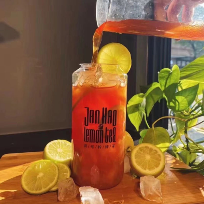 Custom Logo Flat Bottom Empty Plastic Pet Easy Open Can with Aluminium Lid for Soft Drink