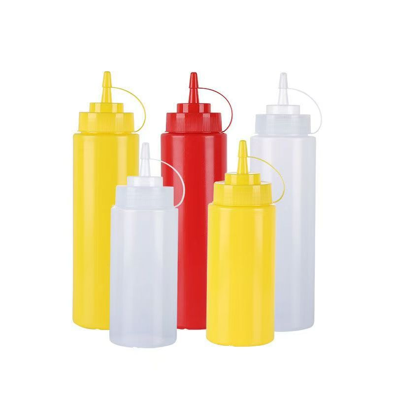 Plastic Sauce Bottle Squeeze Soft Empty Plastic Bottle Jam Container Restaurant Kitchen Salad Tomato Sauce Bottle