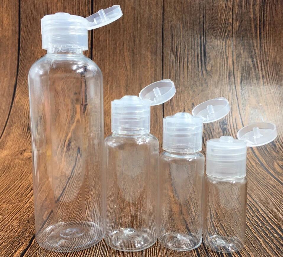 10ml, 20ml, 30ml, 50ml, 60ml, 100ml Plastic Bottle with Flip-Top Lid Cap