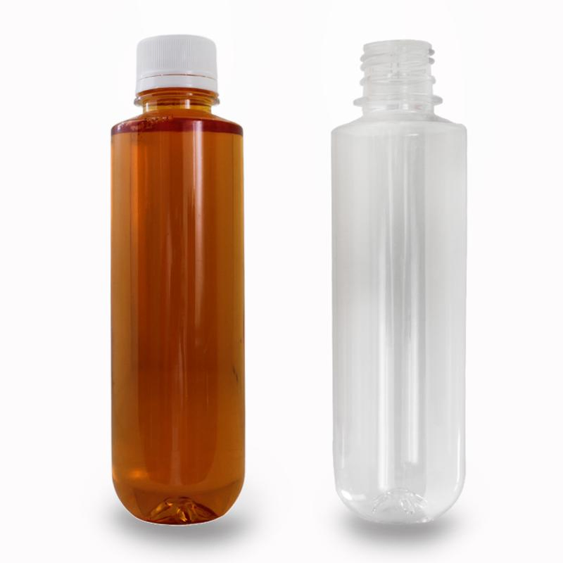 Wholesale Disposable Beverage Packaging Commercial 250ml Pet Juice Bottle Empty Clear 8oz Plastic Bottle with Lids