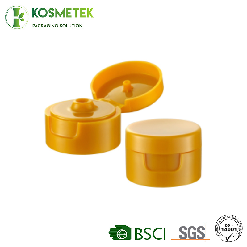 Cosmetic Packaging 32/400 PP Plastic Flip Top Shampoo Bottle Cover Cap