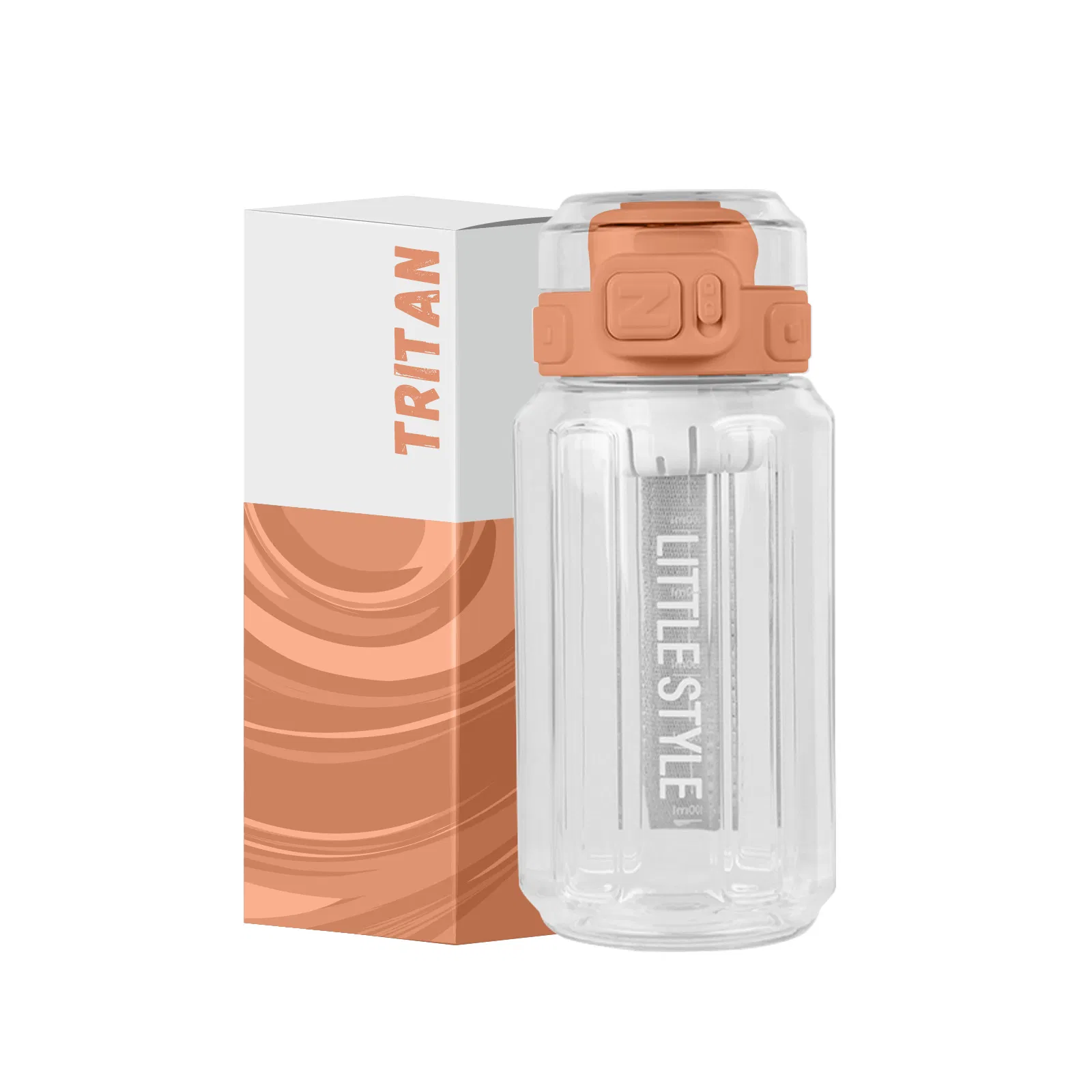 730ml Custom Logo BPA-Free Plastic Water Bottle Travel with Leak-Proof Lid OEM