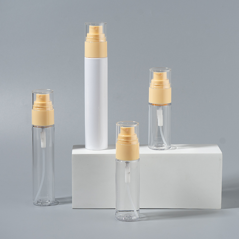 Plastic Spray Bottle Set with PP Pump Sprayer Head Customized Cosmetic Packaging