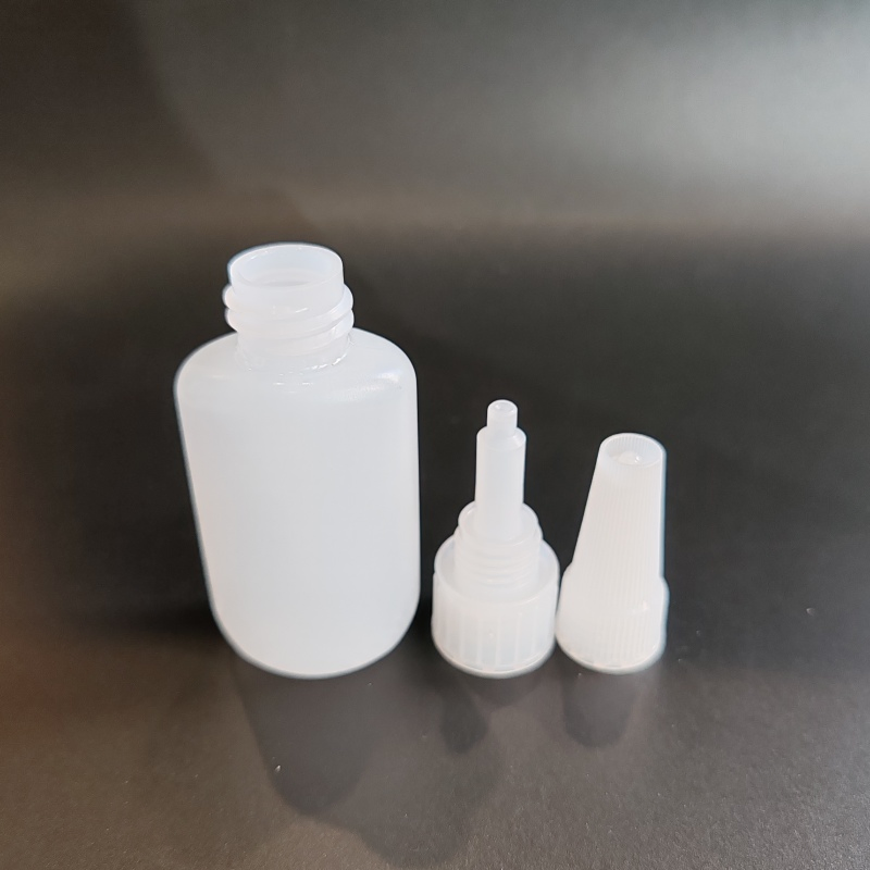 HDPE Plastic Dropper Bottles with Colored Caps for Fast Dry Glue Cyanoacrylate Adhesive Pin Cap Bottle