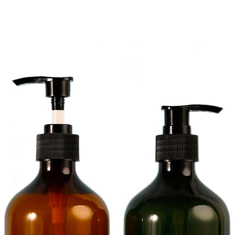 Custom 200ml 250ml 300ml 500ml Pet Plastic Amber Clear Cosmetic Bottle Shampoo Bottle with 24/410 28/410 Lotion Pump
