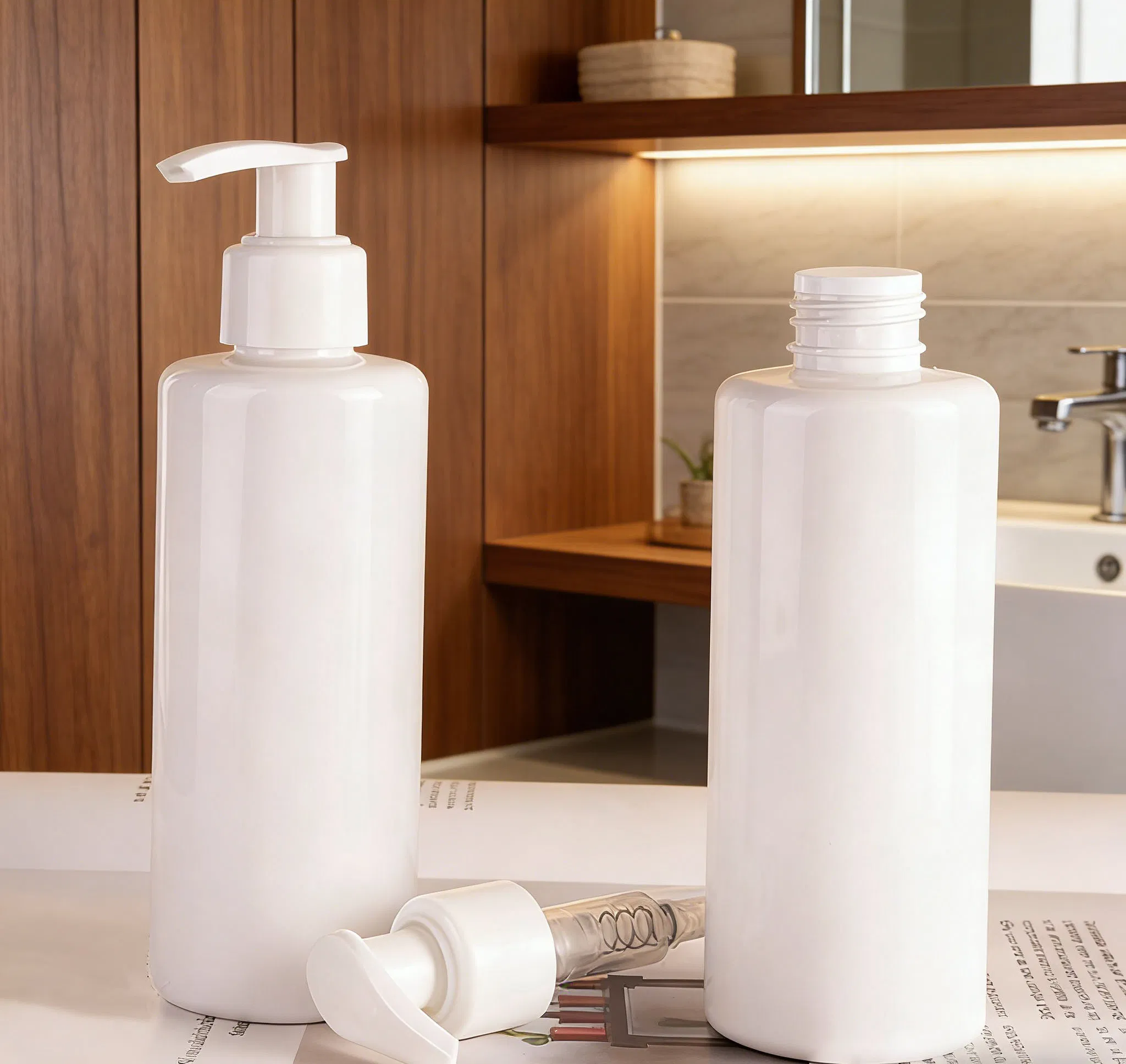 Plastic Cosmetic Packaging Pump Dispenser Bottles Food-Grade Safe Pet Toiletry Container