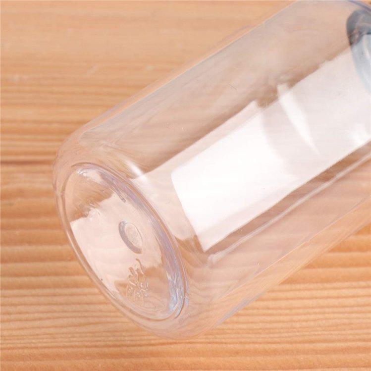 Refillable 60ml Clear Plastic Bottle with Flip off Top Cap