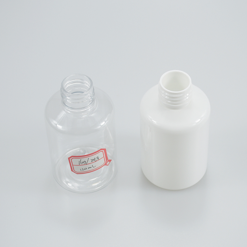 Plastic Pet Bottle 120ml Boston Round Bottle with Sprayer