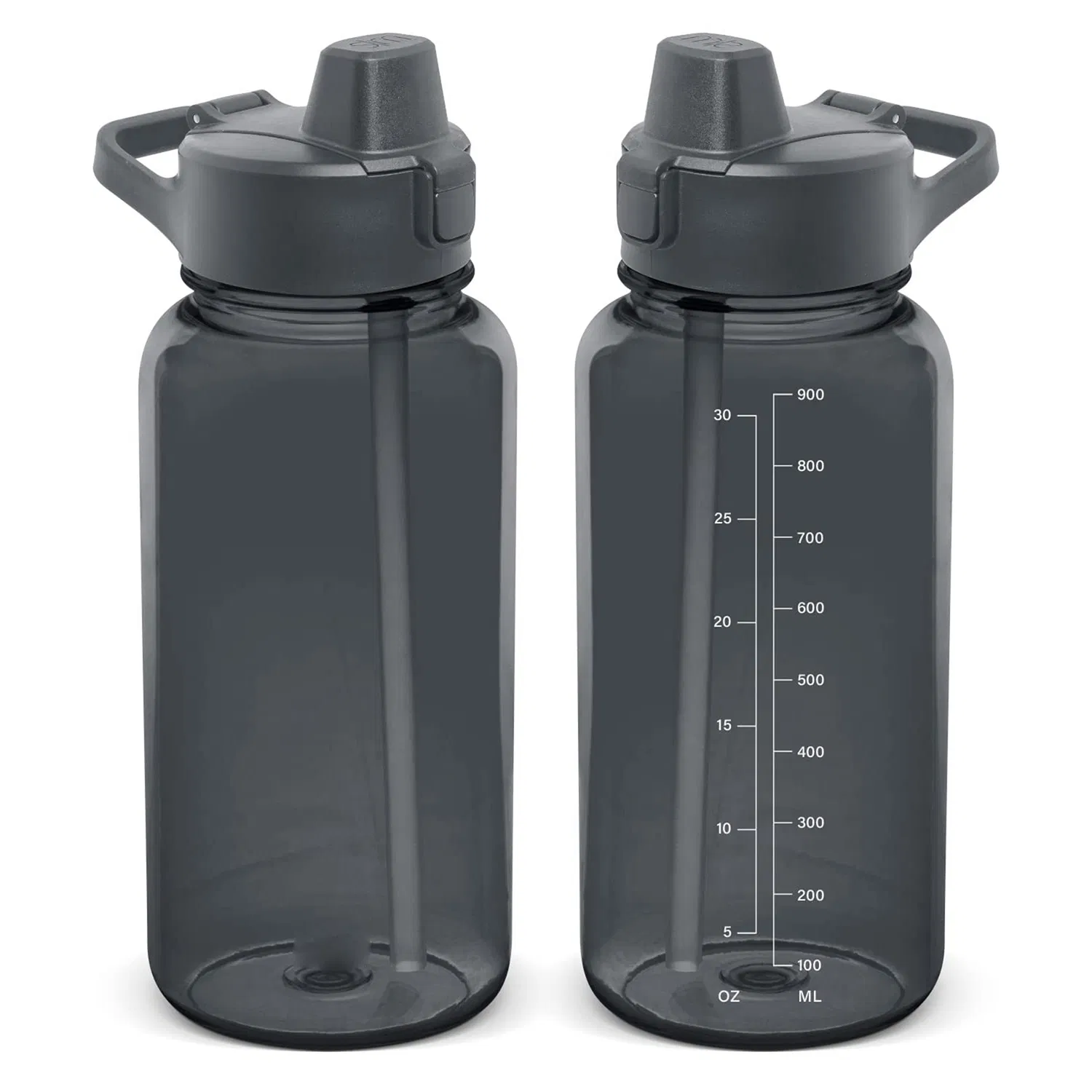 Simple Modern 32oz Water Bottle with Push Button Silicone Straw Lid &amp; Motivational Markers, BPA-Free Plastic Reusable Sports Bottle for Gym and Travel, Summit C