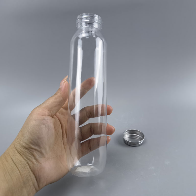 Direct-Sale 300ml Clear Pet Plastic Juice Packaging Bottles with Aluminum Cap