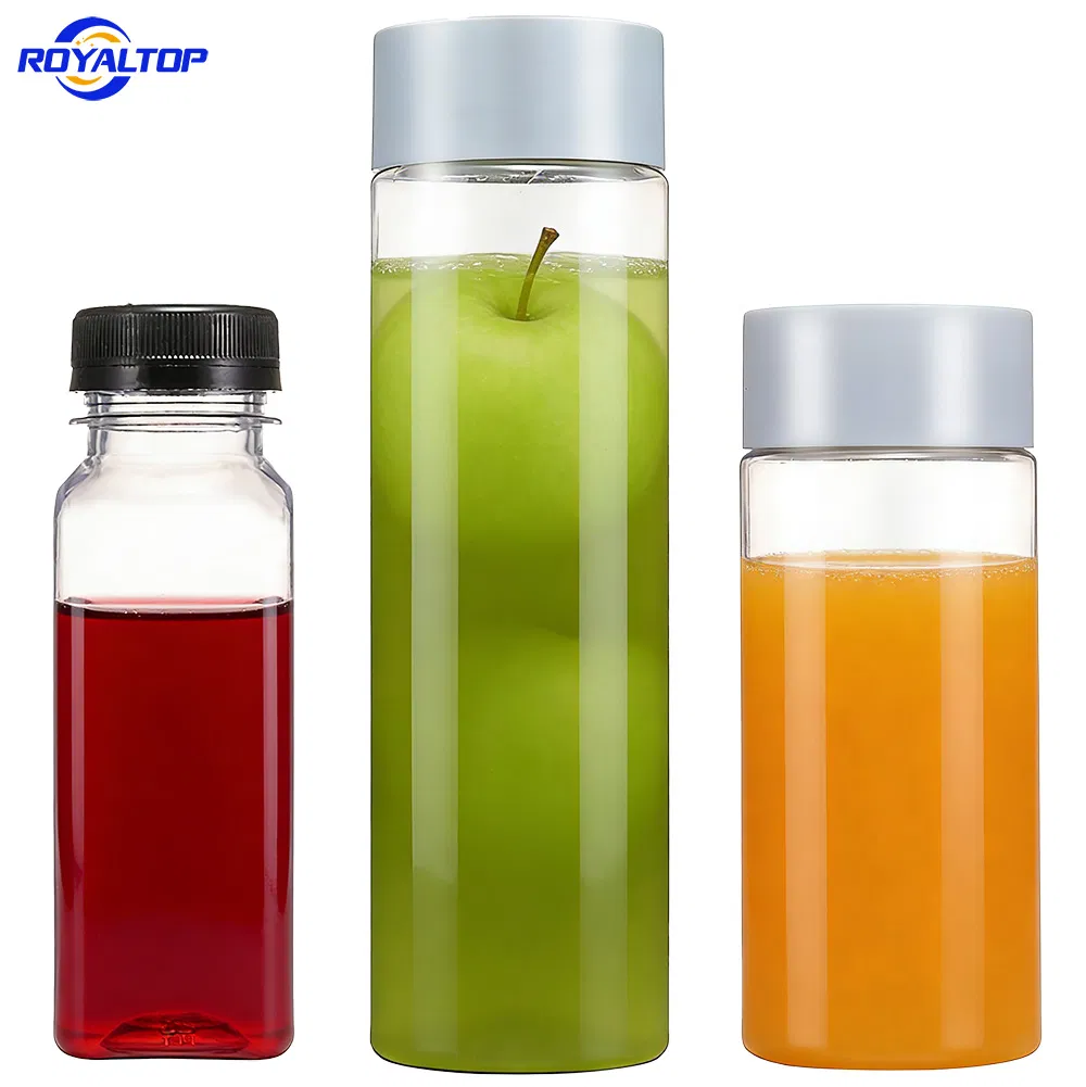Disposable Plastic Pet Bottle Manufacturer Screw Cap &amp; Tamper-Evident Cap Transparent Packaging Bottles for Water Juice Beverage