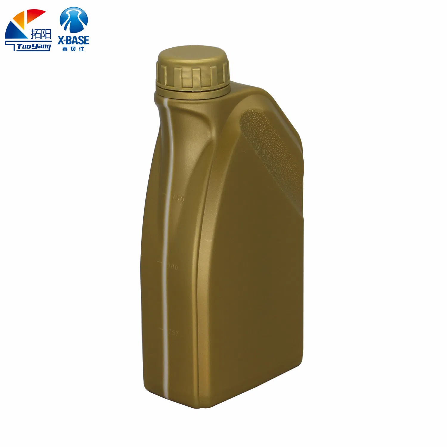 1L HDPE Plastic Engine Oil Bottle with Liquid Line Customization Lubricant Bottle