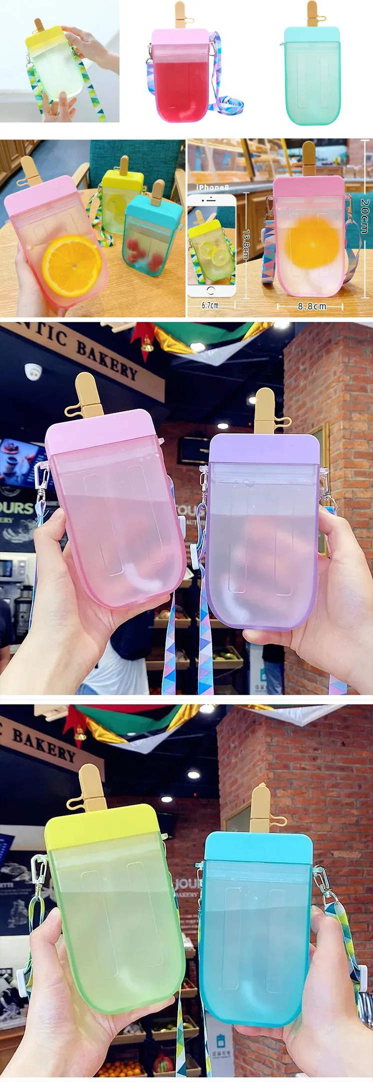 Ice Cream Plastic Water Bottle