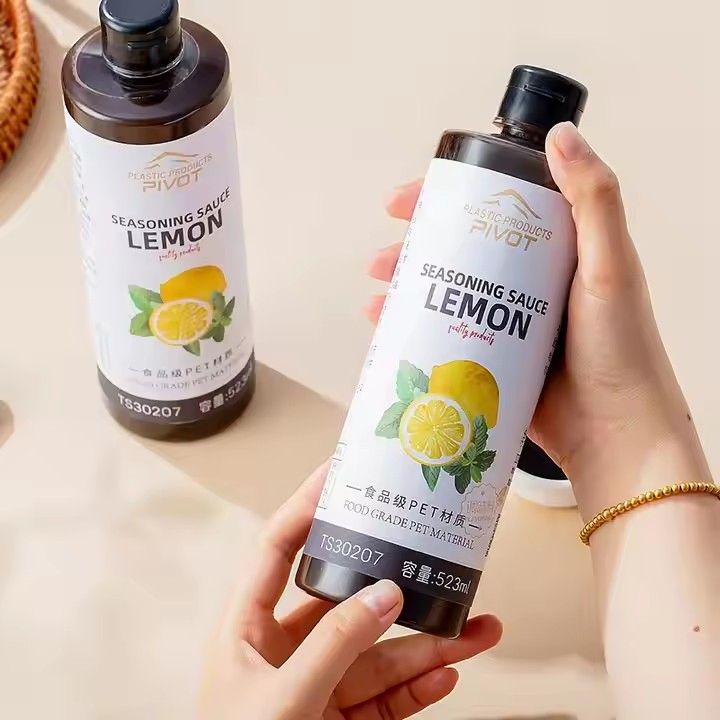 Custom Plastic Soy Sauce Bottle Vinegar Cooking Oil Packaging Pet Disposable Cap