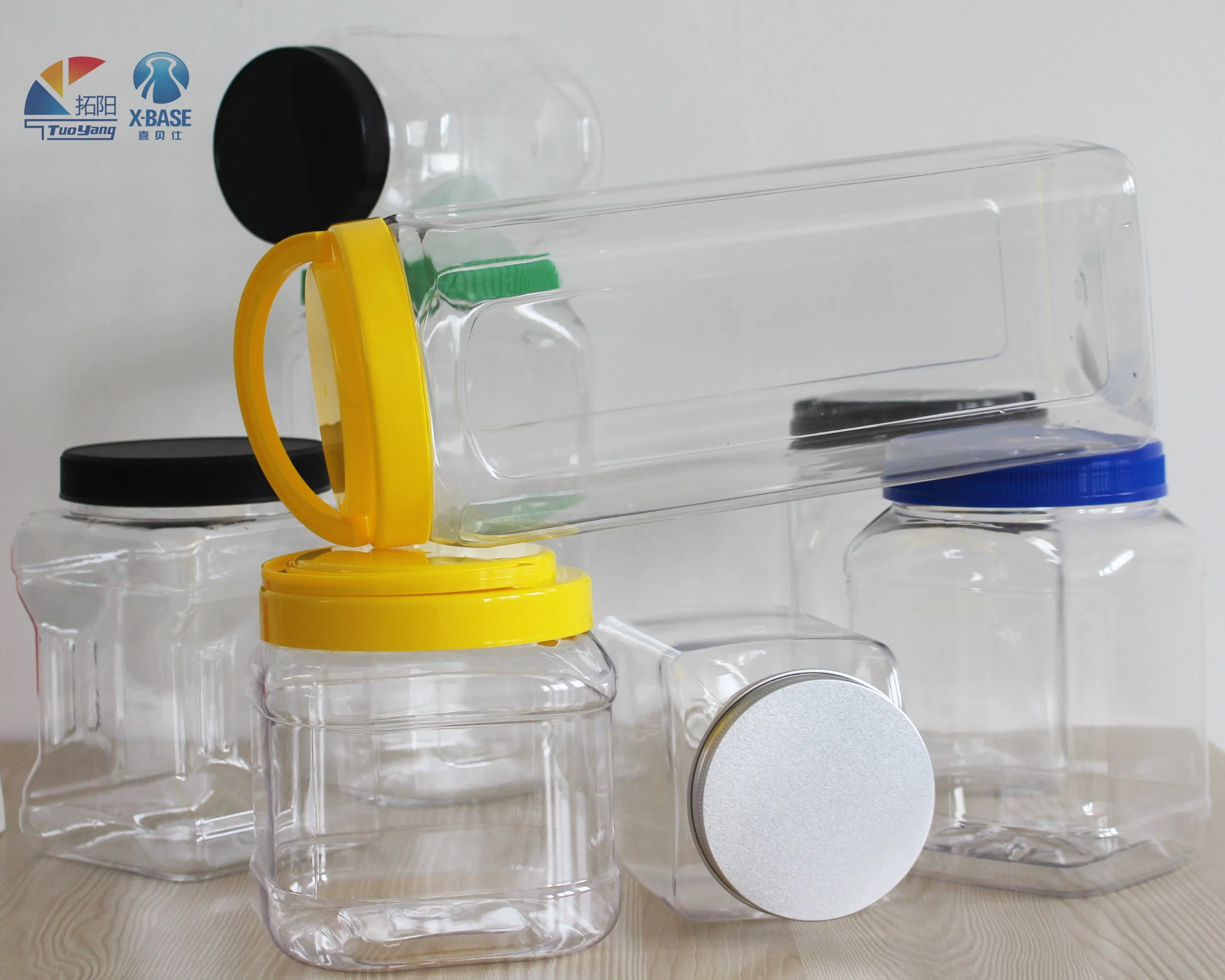 Transparent Pet Plastic Bottle Food Grade Packaging Container Custom Capacity Jar