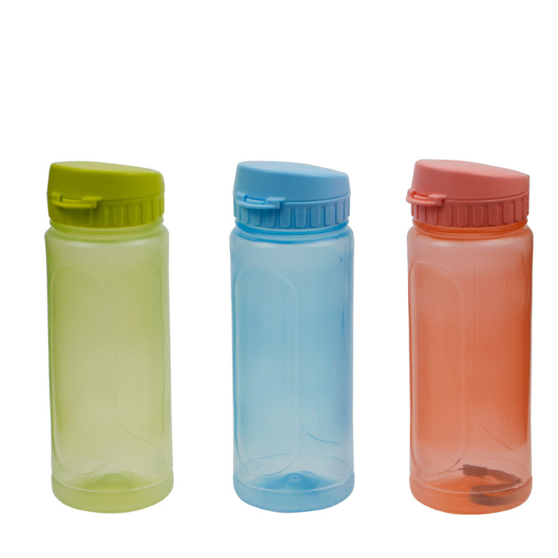 New Portable Plastic Milk Juice Clear Frosted Water Bottle Transparent Square Leak-Proof Outdoor Sport Travel Camping Bottle Drinkware