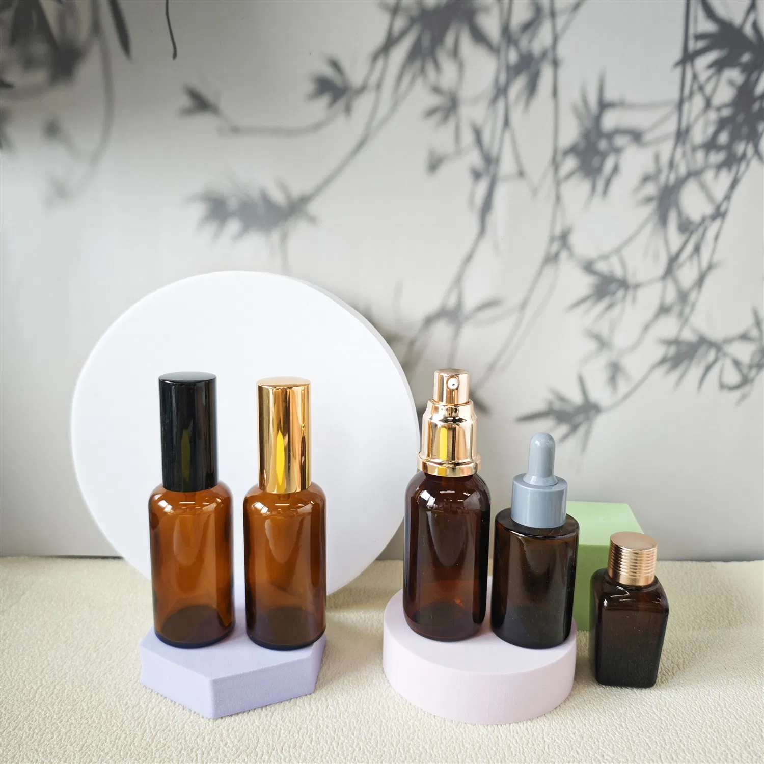 50g/100g/100ml/200ml Domestic Essential Oil Bottle with Taiwan Narrow Spray - Lotion Head Cosmetic Plastic Bottle