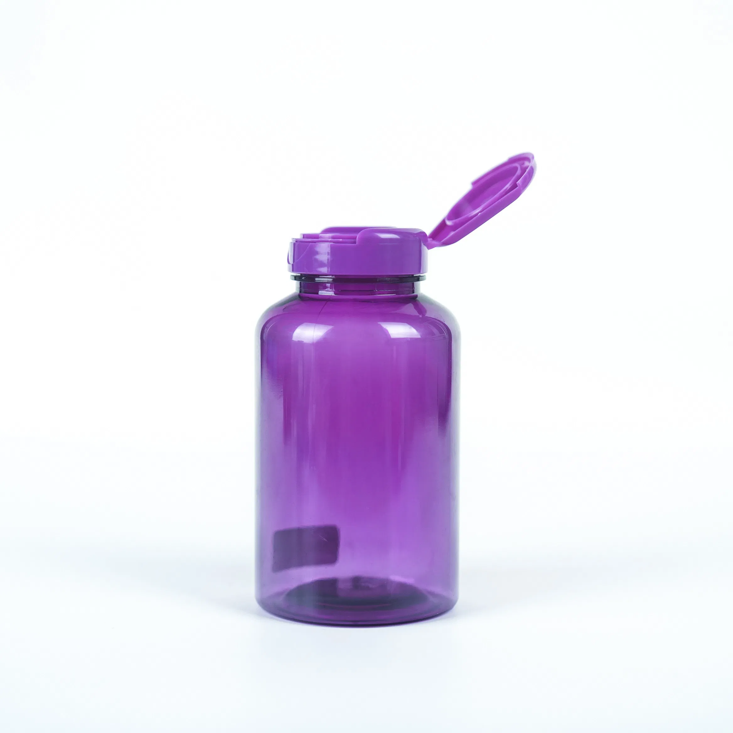 Fast Delivery Food Grade HDPE Plastic Capsule Bottle Pill Bottle with Flip Top Cap