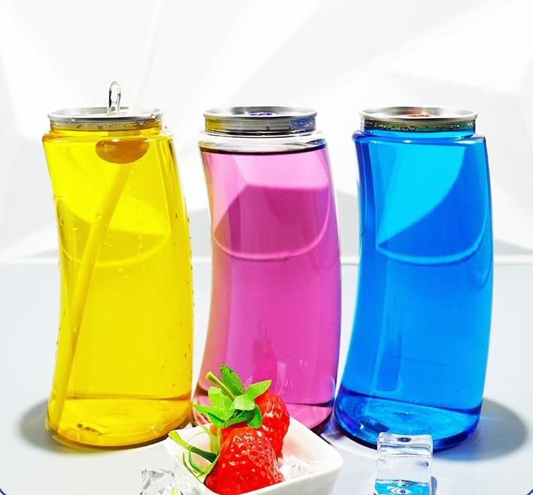 Factory Wholesale Price Disposable Transparent Coffee Pet Cans Plastic Juice Bottles Pet Cans for Beverage