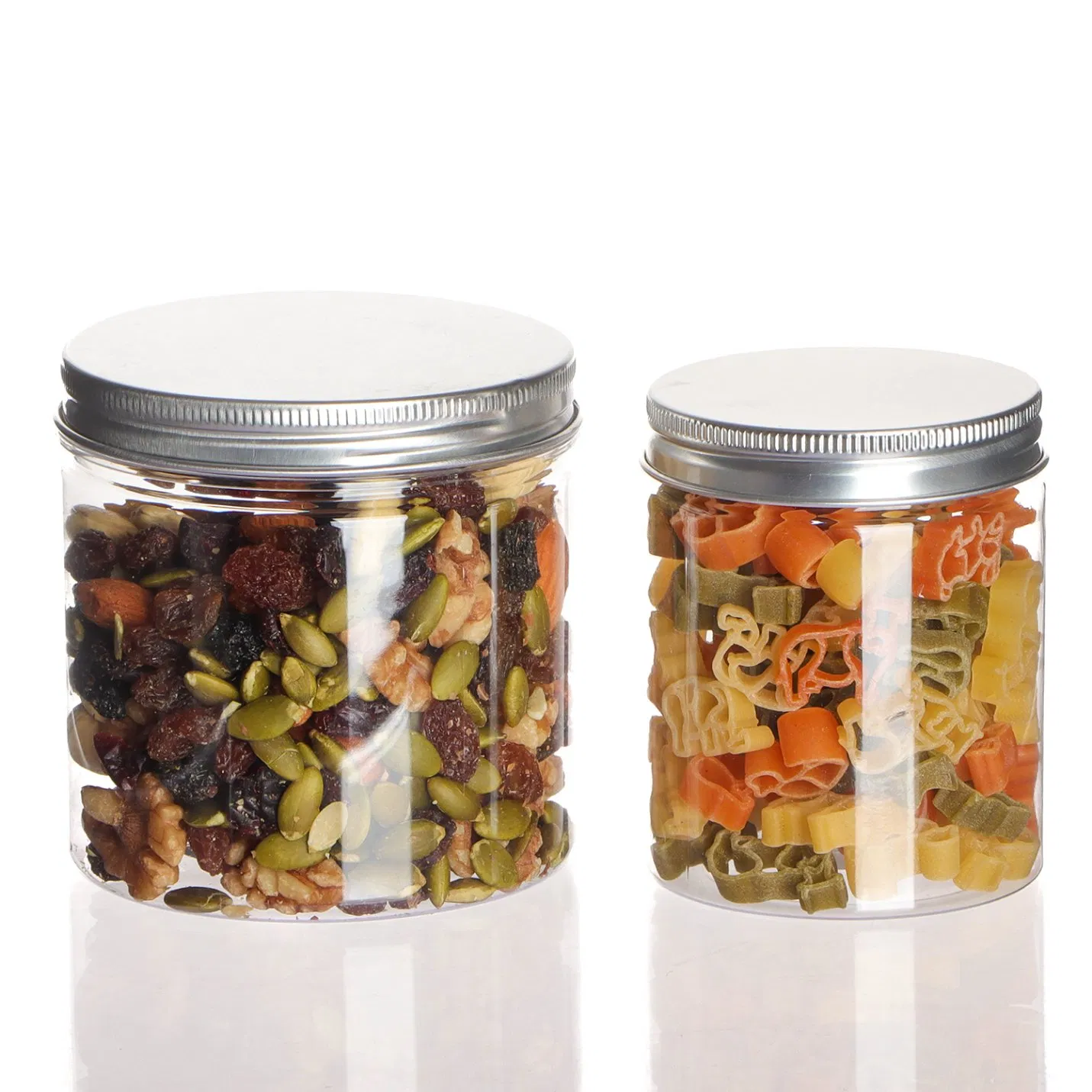 Wholesale 150ml 240ml 250ml 500ml 600ml Custom Empty Clear Round Wide Mouth Food Grade Pet Plastic Jars with Screw Top Lids