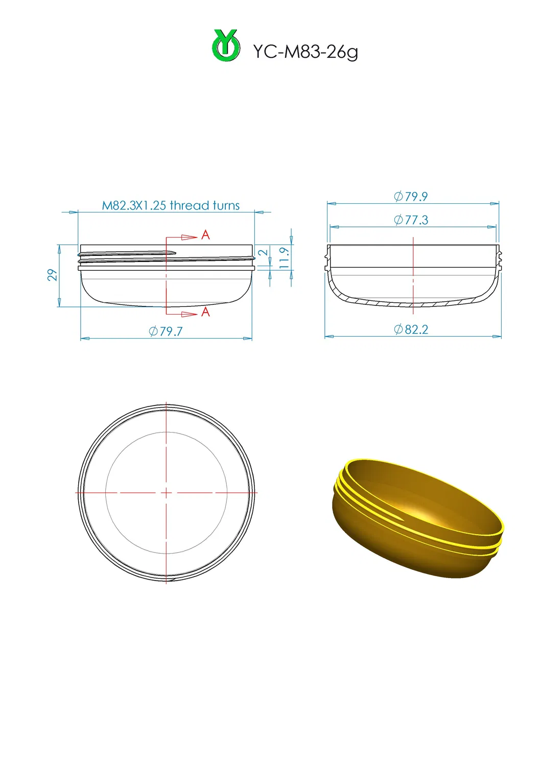 83mm PET Preform Detail