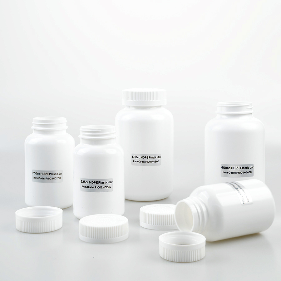 Extra Thick Medicine Plastic Packaging Childrenproof HDPE White 30-650cc Pill Plastic Bottle Vitamin Capsule Storage Container Pill Bottle for Pharmaceutical