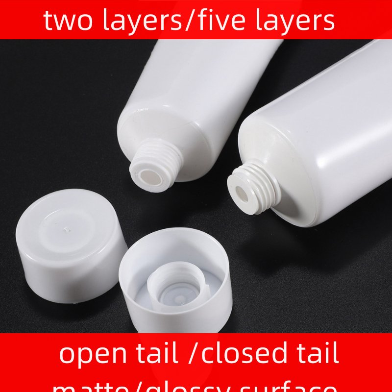 Stock 3G-200g Empty Refill White Plastic Cosmetics Tube Facial Cleanser Hand Lotion Ointment Lotion Pet Bottle PE Tube Packaging with Screw Cap
