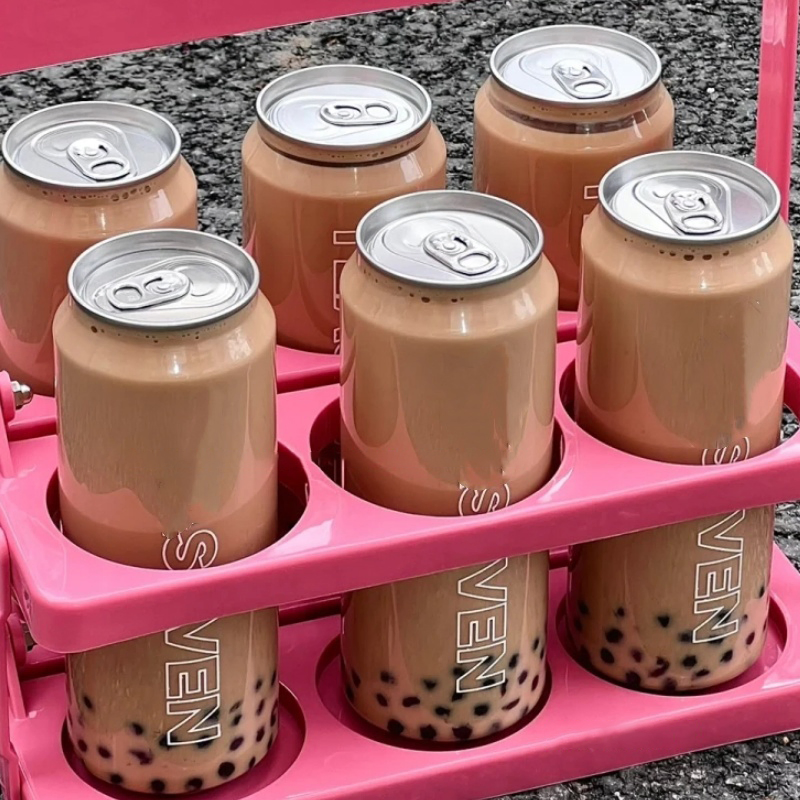 Pet Plastic Cans with Logo Soda Drinking Bottle with Aluminum Lid