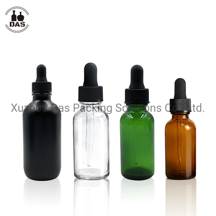 15ml 30ml 60ml 120ml 250ml Pharmaceutical Amber Blue Green Clear Glass Boston Round Beverage Bottle