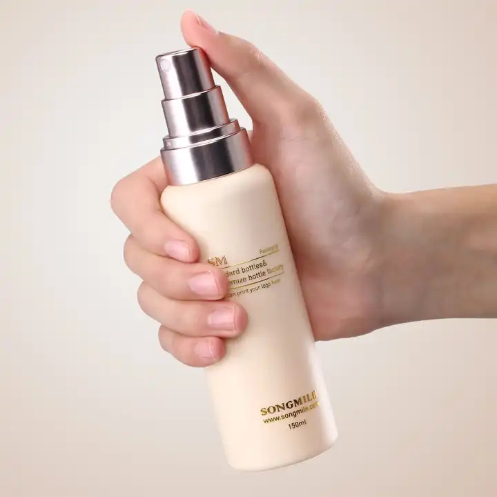 Wholesale 75 100 150ml Pink Plastic Cream Pump Oil Pet Lotion Bottle Packaging Cosmetic Bottles for Skin Care Packaging